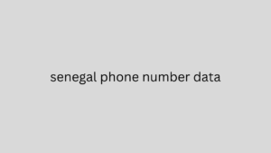 senegal phone number data