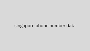 singapore phone number data