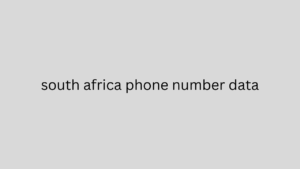 south africa phone number data