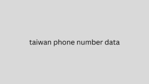 taiwan phone number data