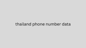 thailand phone number data