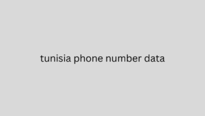 tunisia phone number data