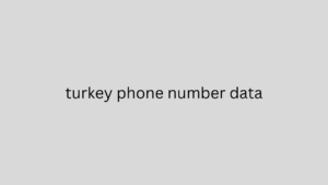 turkey phone number data