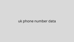 uk phone number data