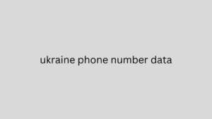 ukraine phone number data