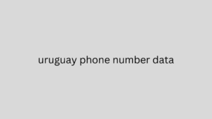 uruguay phone number data