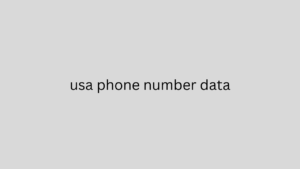 usa phone number data