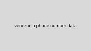 venezuela phone number data