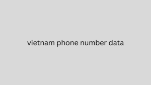 vietnam phone number data